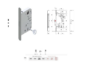 Serratura Patent Mediana Click Lock 2600 Magnetica Bordo Tondo Frontale 18x196 Q8 Chiave Interasse 90 Entrata 50 mm. varie finiture | SAB - immagine 5
